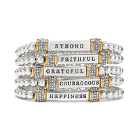 Brighton | Meridian Happiness Two Tone Stretch Bracelet