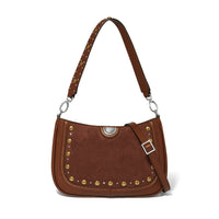 Brighton | Pretty Tough Fusion Fletcher Suede Convertible Shoulderbag-Bourbon