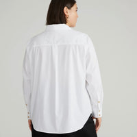 Elbe Stretch Poplin Shirt Classic Fit-White - The Shoppes at Coldwater