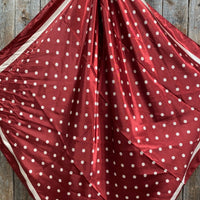 Burgundy Polka Dot Wild Rag Scarf