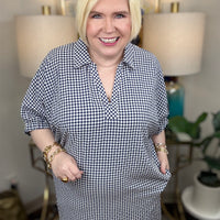 Clockwork Curvy Dress-Navy - The Shoppes at Coldwater