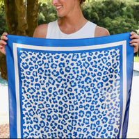 Caroline Hill | Meredith Spotted Scarf-Blue/White