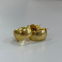 Gold hoop post earrings