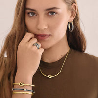 Brighton | Interlok Single Knot Gold Hinge Bracelet