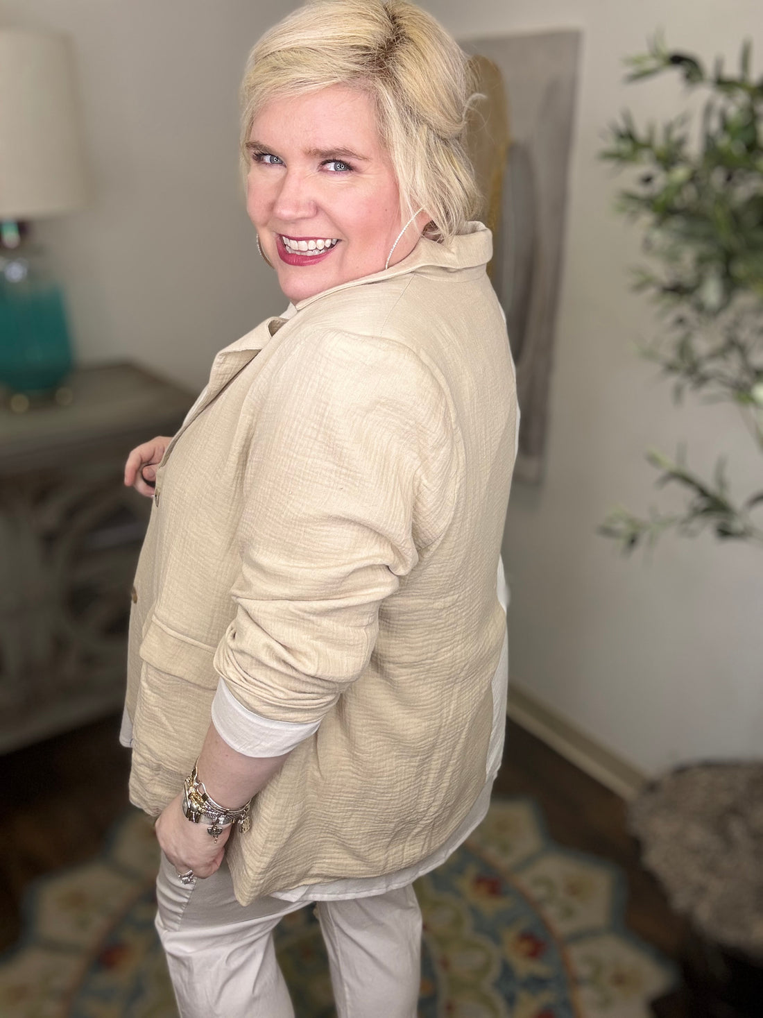 Divided Thoughts Curvy Blazer