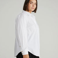 Elbe Stretch Poplin Shirt Classic Fit-White - The Shoppes at Coldwater