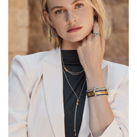 Brighton | Interlok Twist 2 Tone Lariat Necklace