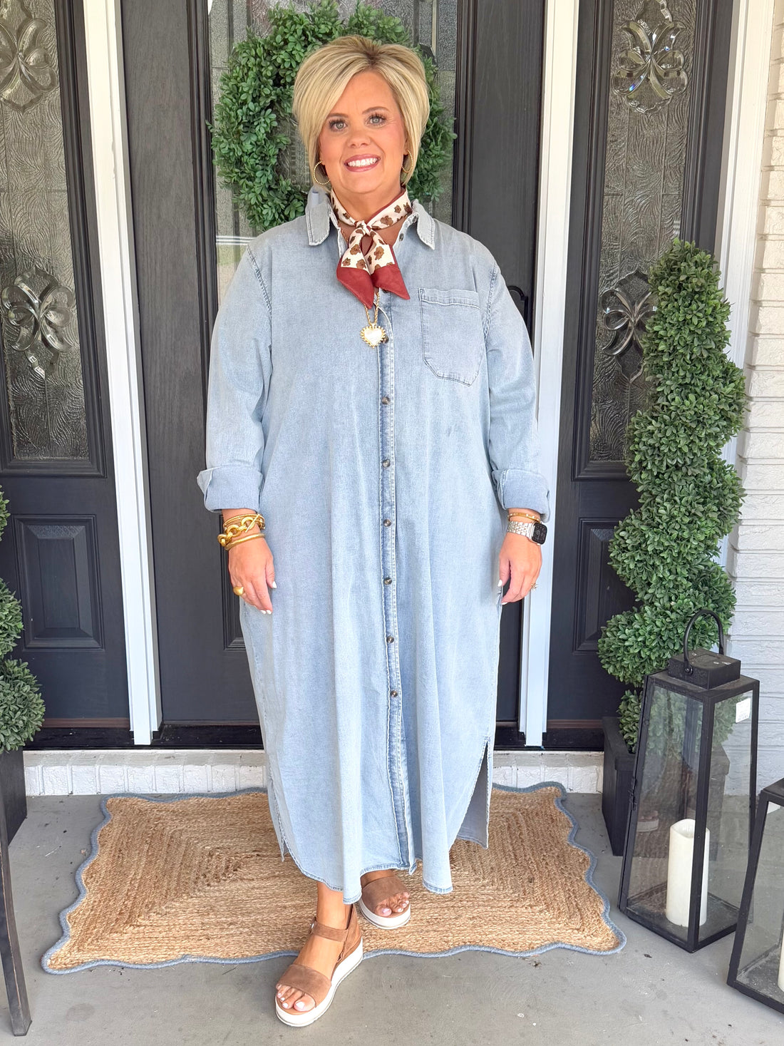 Odeon Denim Dress-Heritage Blue