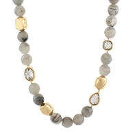 Beaded Necklace with Crystals-2 Colors!
