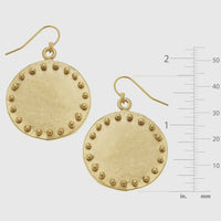 Susan Shaw Large Circle with Dots Earrings