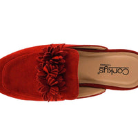 Just a Sip Mule by Corky's Footwear in red suede