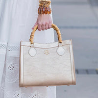 Caroline Hill | Palmer Tote-Woven Gold