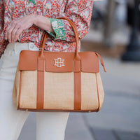 Caroline Hill | Augusta Handbag-Natural Saddle