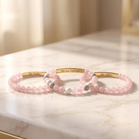 Cape Diablo Breast Cancer Awareness bracelet made with Rose Quartz