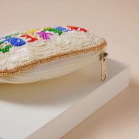 Pickleball Beaded Coin Pouch