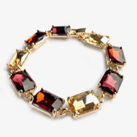 Emerald Cut Linked Bracelet-7 Colors!