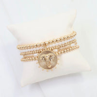 Caroline Hill | Carmen Coin Bracelet Set- Elephant