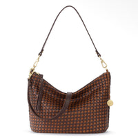 The Sak | Juniper Small Hobo Woven-Mahogany Cognac Woven