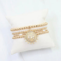Caroline Hill | Carmen Coin Bracelet Set-Tiger