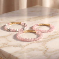 Cape Diablo Breast Cancer Awareness bracelet made with Rose Quartz