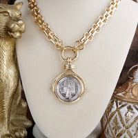 Gilded Keepsake Coin Necklace