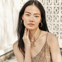 Brighton | Contempo Medium Hoop Earrings-Gold