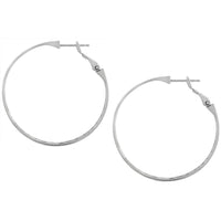 Brighton | Contempo Large Hoop Earrings-Silver