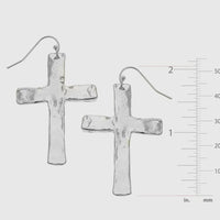 Susan Shaw Silver Cross Earrings