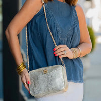 Caroline Hill | Fiona Crossbody-Gold EC