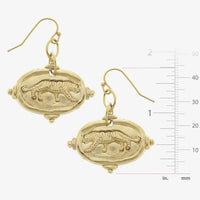 Susan Shaw | Gold Tiger Earrings