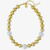 Susan Shaw | Gold + Cotton Pearl Necklace