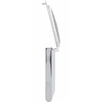 Silver business card holder with intricate pattern