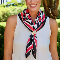Caroline Hill | Meredith Spotted Scarf-Red/Black