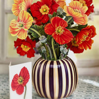 French Poppies Pop Up Card