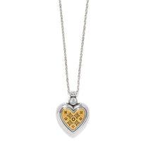 Brighton | Mosaic Heart Two Tone Petite Necklace