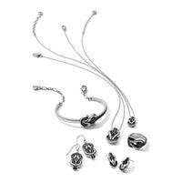 Brighton | Interlok Harmony Post Earrings-Black/Silver