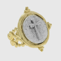 Susan Shaw | Two Tone Cross Adjustable Ring
