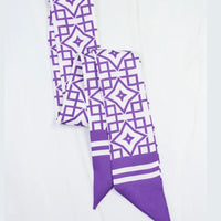 Caroline Hill | Langston Geometric Skinny Scarf-Purple