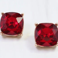 Caroline Hill | Julien Stone Stud Earring-Red