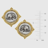 Susan Shaw | Elephant Earrings-2 Tone