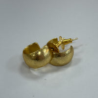 Gold hoop post earrings
