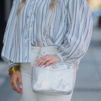 Caroline Hill | Fiona Crossbody-Silver EC