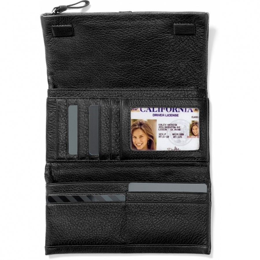 Brighton | Nolita Shimmer Large Wallet-Black