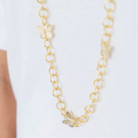 Susan Shaw long linked butterfly necklace