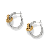 Brighton | Interlok Single Knot Hoop Earrings- Two Tone