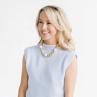 Susan Shaw | Gold + Cotton Pearl Necklace