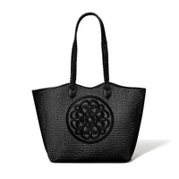 Brighton | Bruna Large Straw Tote-Black