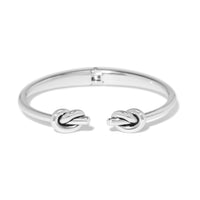Brighton | Interlok Single Knot Open Hinge Bangle-Silver