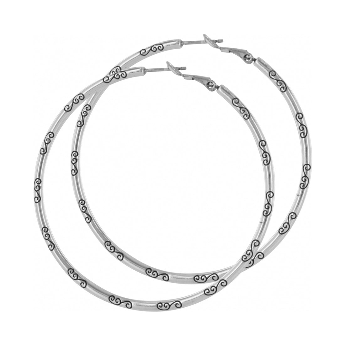 Brighton | Grande Hoop Charm Earring-Silver