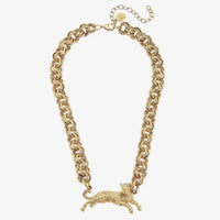 Susan Shaw | Gold Leopard Chain Necklace